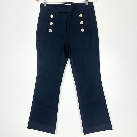 Derek Lam Crosby Robertson Crop Flare Capsule HR Trousers Blue Tailored Pants - Picture 5 of 13